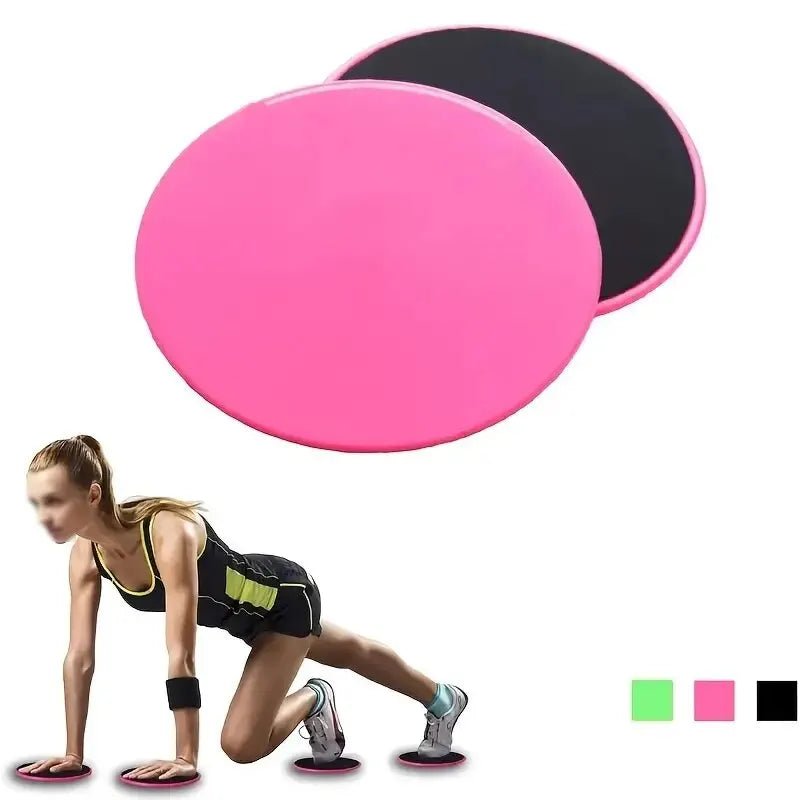 Lot De 4 Disques Glisseurs De Fitness - Pour Renforcement Abdominal Et Gainage, Diamètre 17 Cm, Couleur Violet/rose